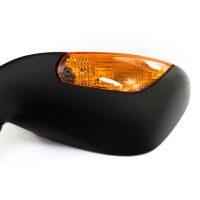 Mirror left with turn signal black E-marked