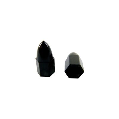 Valve Caps Set Alu black cone