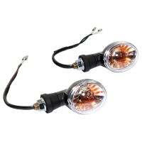 Blinker Paar Mini Oval schwarz E-geprüft