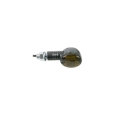 Micro Flash Mini Blinker getönt Carbonlook 20mm