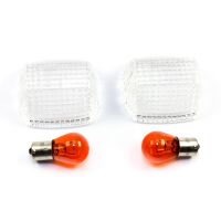 Blinker Glas Satz E-geprüft weiss