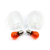 Blinker Glas Satz E-geprüft weiss