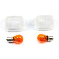 Blinker Glas Satz E-geprüft weiss