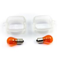 Blinker Glas Satz E-geprüft weiss