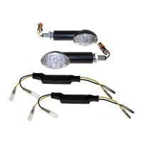 Blinker Set LED Cat Eye Mini schwarz 40mm E-geprüft...