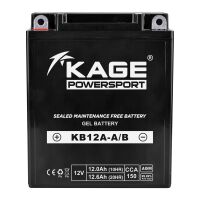 Batterie GEL KAGE YB12A-A YB12A-B