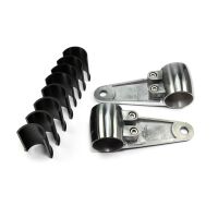 Lampenhalter Scheinwerfer Halter 32-41 mm ALU poliert Satz
