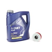 Motoröl Ölfilter HF144 Set SAE 10W-40 4 Liter