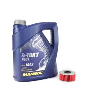 Motoröl Ölfilter KN144 Set SAE 10W-40 4 Liter