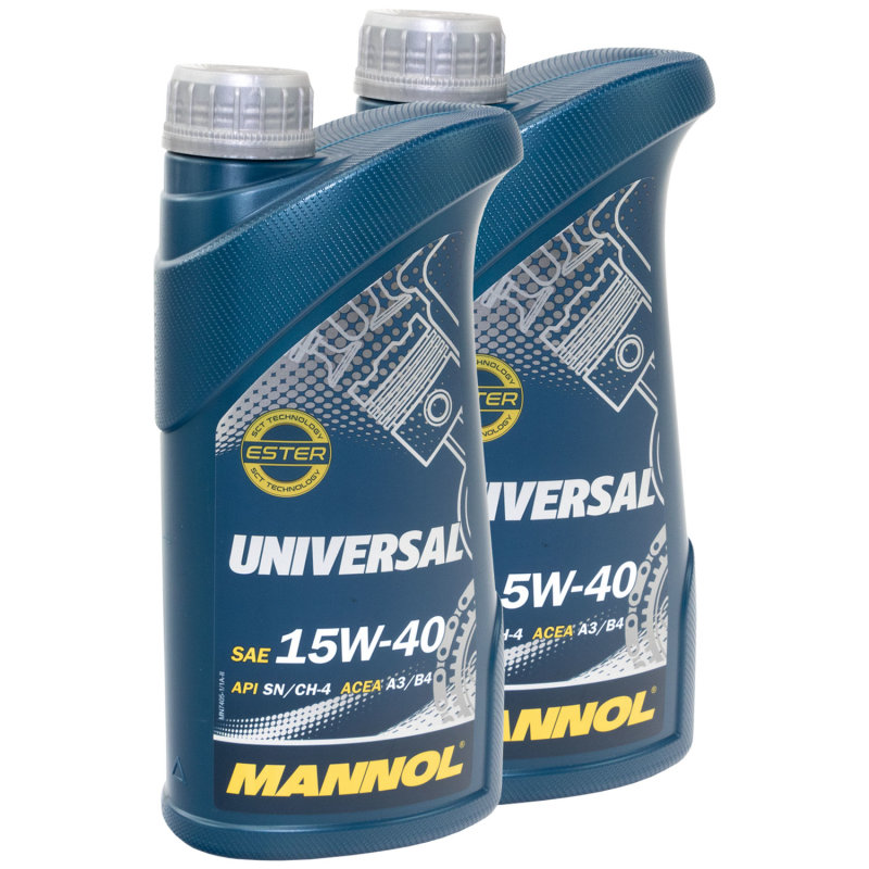 MANNOL Engine Oil 15W40 Universal API SG/CH-4 2 X 1 liters buy online, 10,95  €