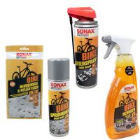 Bike Reiniger Set Sprühwachs Kettenspray Pflegetuch...