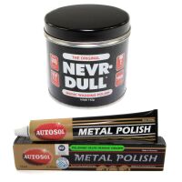 Nevr Dull Polierwatte + 75 ml Edel Chrom Metall Politur...