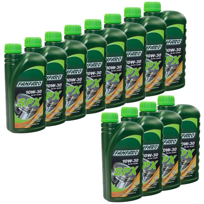 FANFARO Engineoil 10W30 SPX API SN 12 X 1 liters buy online by MVH Sh ...