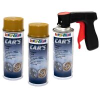 Felgenlack Lack Spray Cars Dupli Color 385902 Gold 3 X...