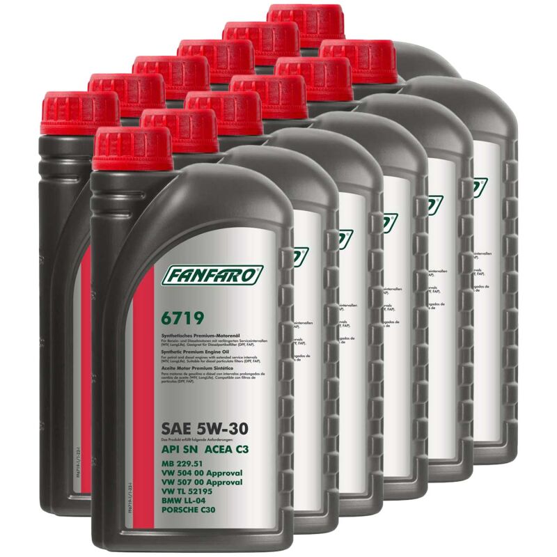 FANFARO Engineoil Engine Oil 5W30 API SN 12 X 1 liter buy online by M ...