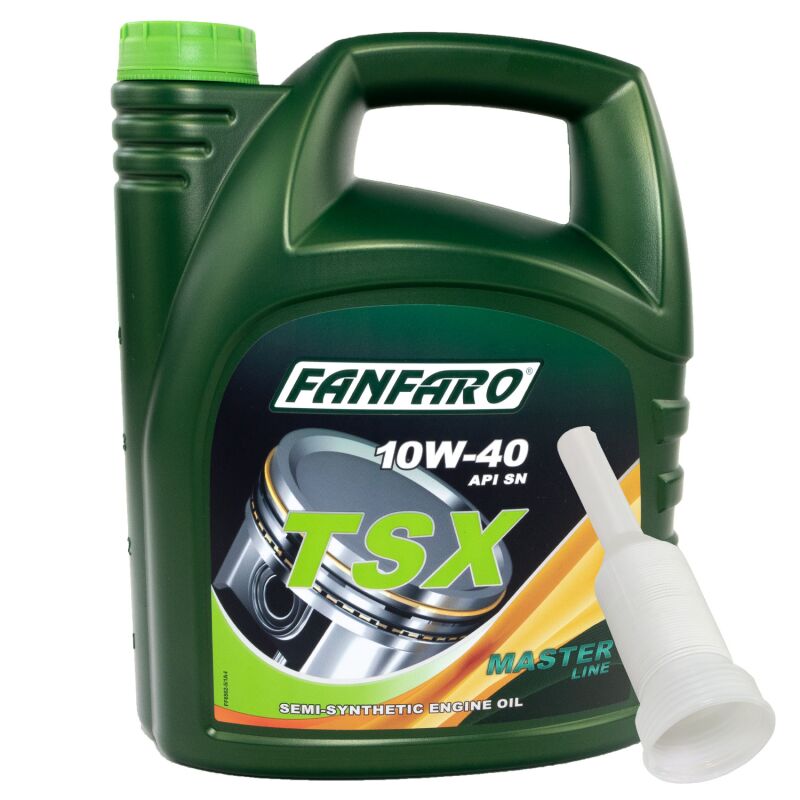 FANFARO Motoröl Motor Öl 10W40 TSX API SN 5L mit Ausgießer im MVH Sho ...
