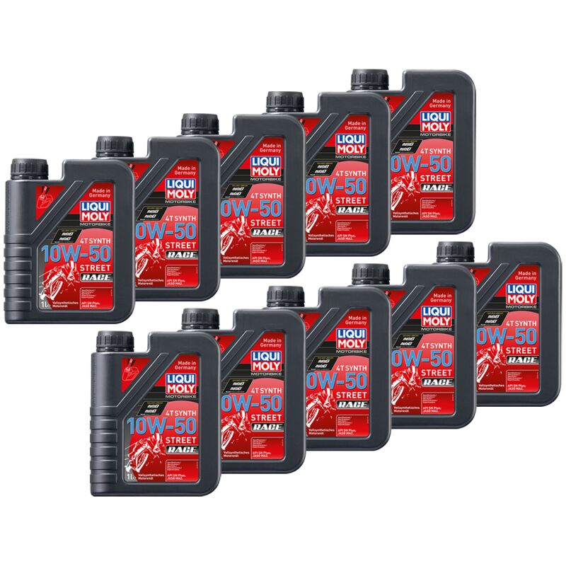 LIQUI MOLY Street 20W-50 Motoröl – 2 X 1 Liter, Für Luft-/wassergekühlte 4-Takt-Motoren Mit/ohne Nasskupplung