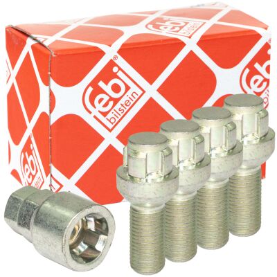 Felgenschloss Radbolzen Schraube FEBI 27056 M14 x 1,5 mm Satz 4 Stück