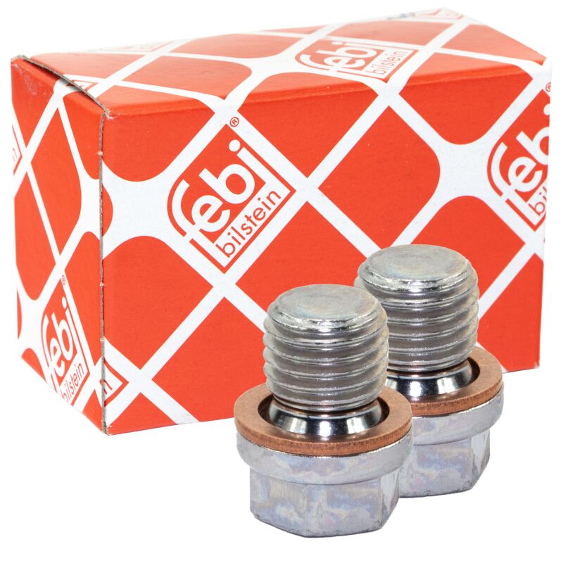 Oil drain plug screw FEBI M12 x 1,5 mm set 2 pieces buy online by
