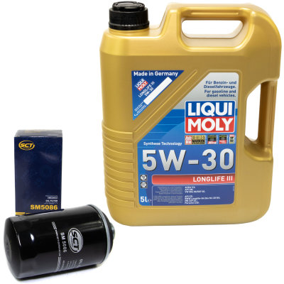 Engineoil Longlife III 5W-30 5 liters + oilfilter SM5086 buy online b,  53,95 €