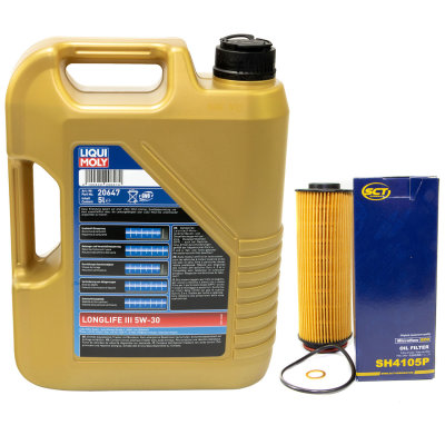 Motoröl Set Longlife III 5W30 5 Liter + Ölfilter SH4105P online im MV,  53,95 €