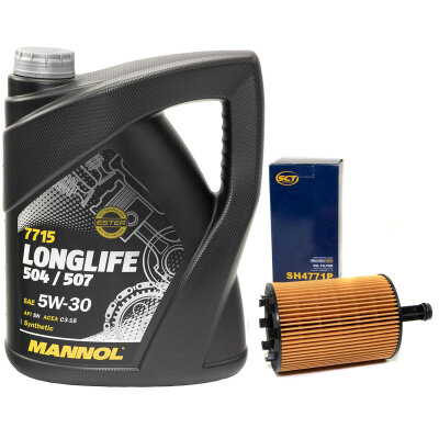 Motoröl Motor Öl MANNOL 5W30 Longlife API SN 5 Liter mit Ölfilter SH ,  28,95 €