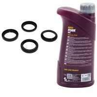 Gabelsimmerringe Staubkappen Set FDK-005 + 1 Liter...