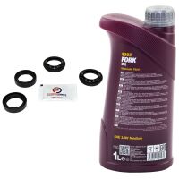 Gabelsimmerringe Staubkappen Set FDK-013 + 1 Liter...