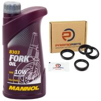 Gabelsimmerringe Staubkappen Set FDK-009 + 1 Liter...