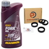 Gabelsimmerringe Staubkappen Set FDK-011 + 1 Liter...