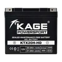 Batterie GEL Starterbatterie KAGE YTX20H-BS