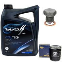 Motoröl Set 5W40 5 Liter + Ölfilter SM 196 +...