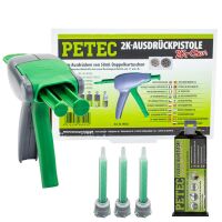 Flüssig Kunstoff 2K Kleber PETEC 98355 50 ml + Pistole