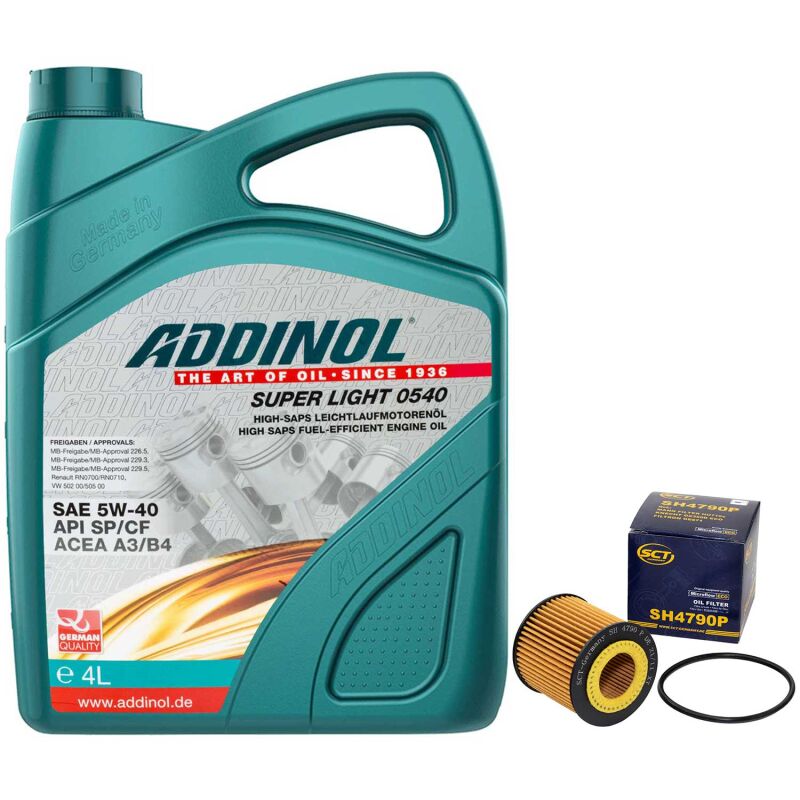 Engine oil ADDINOL 5W-40 Super Light 0540 4 liters + oil filter SH 47 ...