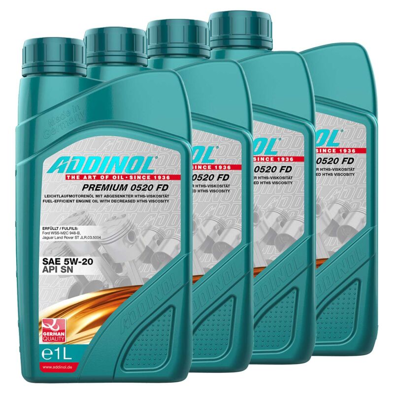 Buy Engine oil ADDINOL 0W-20 PREMIUM 020 FE 4 X 1 liter in the MVH Sh ...
